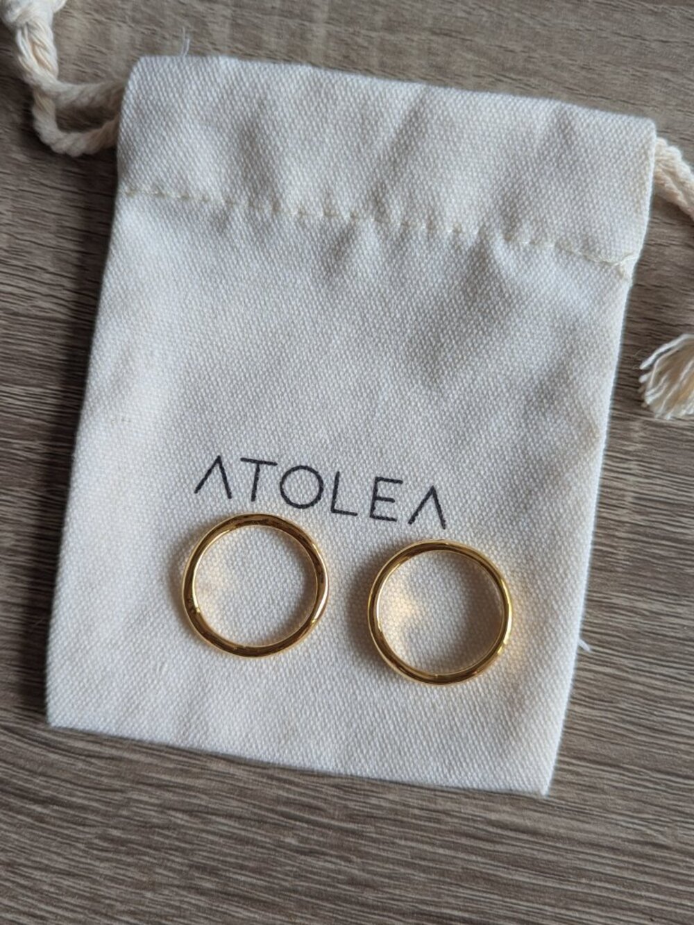 Atolea Gold Stackable Rings - Picture 3 of 3